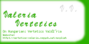 valeria vertetics business card